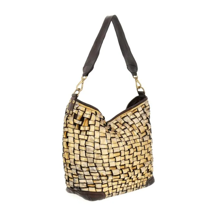 Women Edera Lux Brown Campomaggi ShoppersTote Bags