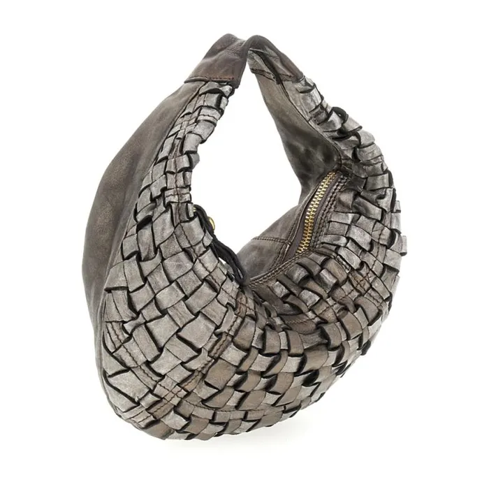 Women Edera Lux Grey Campomaggi ShoulderHobo Bag