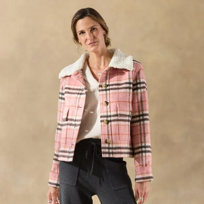 Women Edith Plaid Jacket Pink Sundance Catalog Jackets and Coats Women Edith Plaid Jacket Pink Sundance Catalog Jackets and Coats
