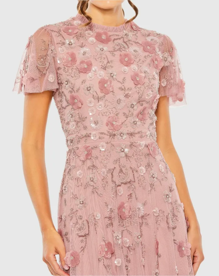 Women Embellished High Neck Cap Sleeve A Line Dress Powder Blue Daytime Dresses Mac Duggal Women Embellished High Neck Cap Sleeve A Line Dress Powder Blue Daytime Dresses Mac Duggal