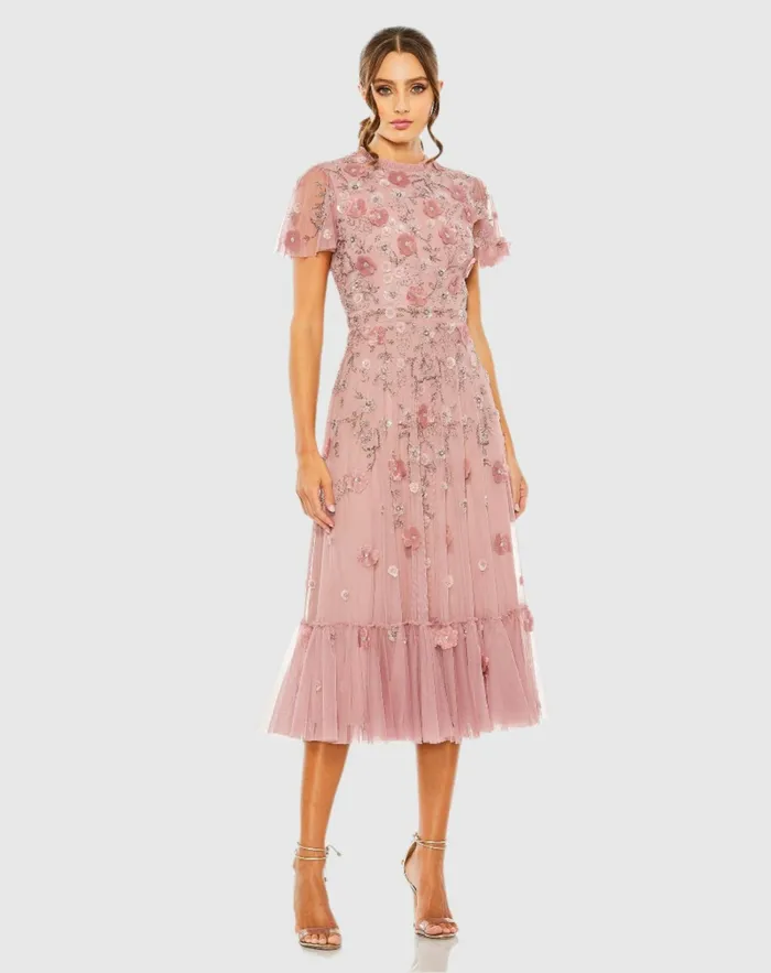 Women Embellished High Neck Cap Sleeve A Line Dress Powder Blue Daytime Dresses Mac Duggal Women Embellished High Neck Cap Sleeve A Line Dress Powder Blue Daytime Dresses Mac Duggal