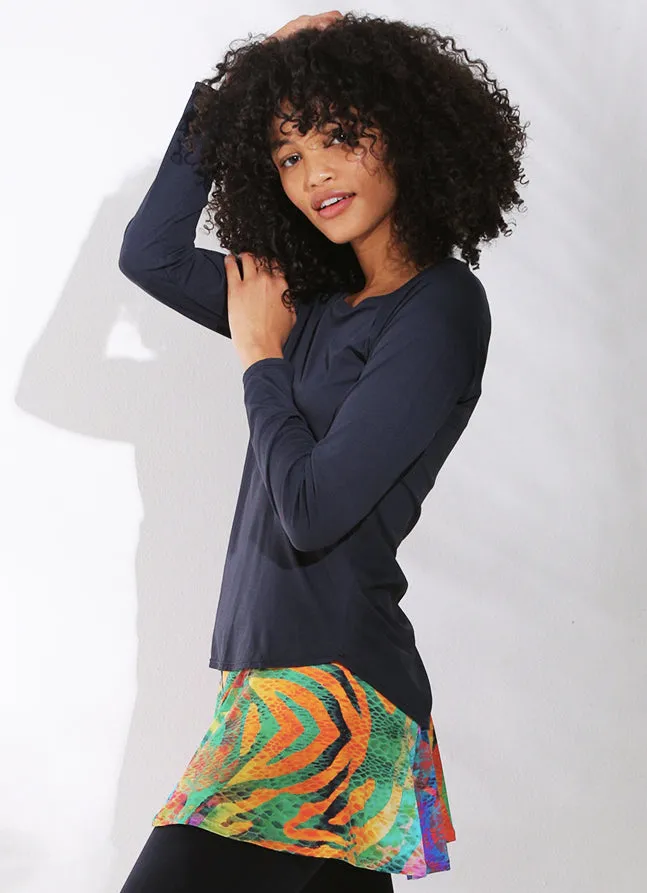 Women Endurance Top Black Dona Jo Long Sleeve Shirts
