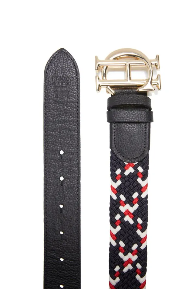 WomenEquestrian Belts Holland Cooper HC Heritage Belt Navy Tricolour WomenEquestrian Belts Holland Cooper HC Heritage Belt Navy Tricolour