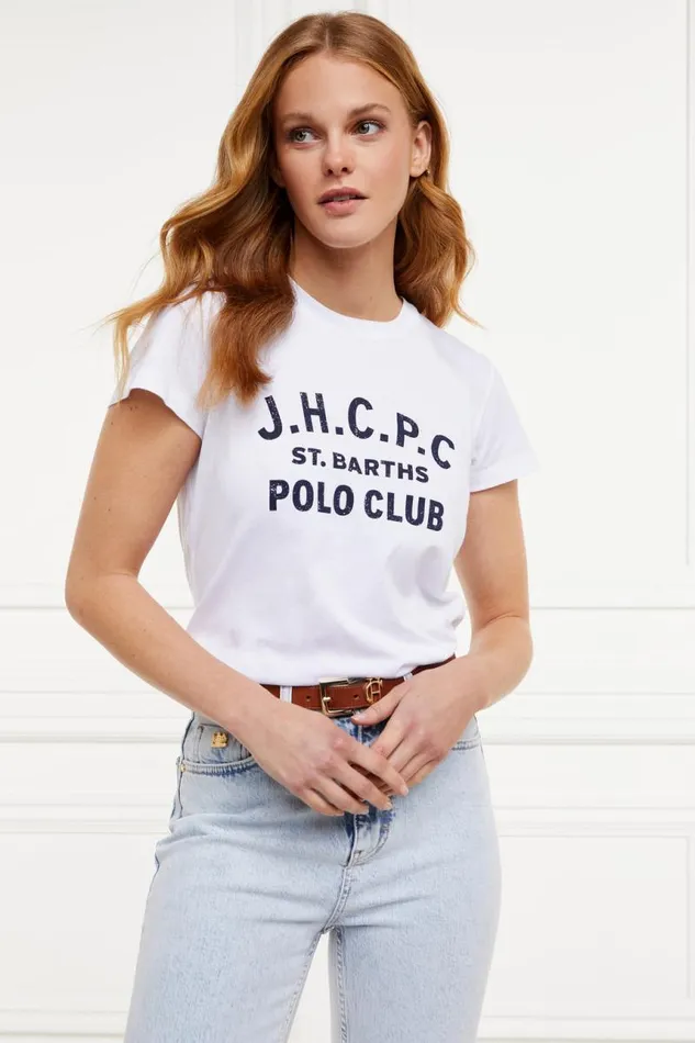 WomenEquestrian Tees Holland Cooper Polo Club Tee White WomenEquestrian Tees Holland Cooper Polo Club Tee White