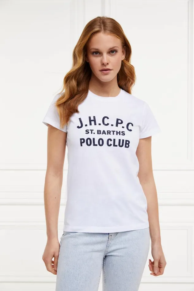 WomenEquestrian Tees Holland Cooper Polo Club Tee White WomenEquestrian Tees Holland Cooper Polo Club Tee White