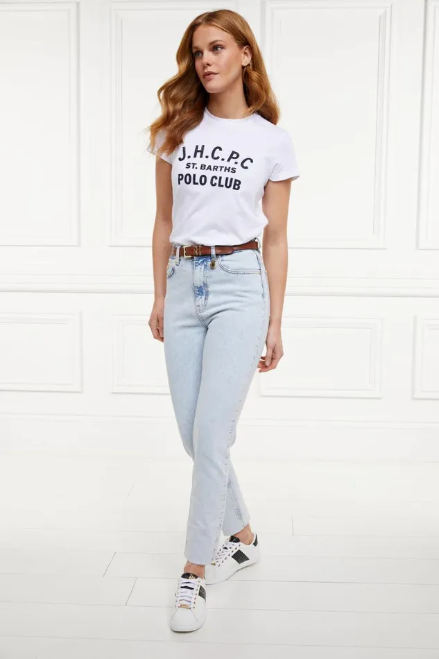 WomenEquestrian Tees Holland Cooper Polo Club Tee White WomenEquestrian Tees Holland Cooper Polo Club Tee White