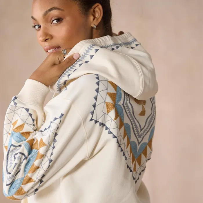 Women Esker Zip Hoodie Vanilla Sundance Catalog Jackets and Coats