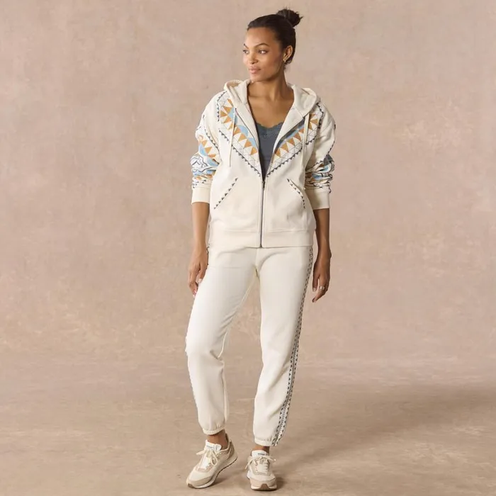 Women Esker Zip Hoodie Vanilla Sundance Catalog Jackets and Coats