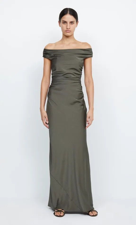 Women ETERNITY OFF SHOULDER MAXI 8211 DARK WILLOW Bec Bridge Bridesmaid Dresses