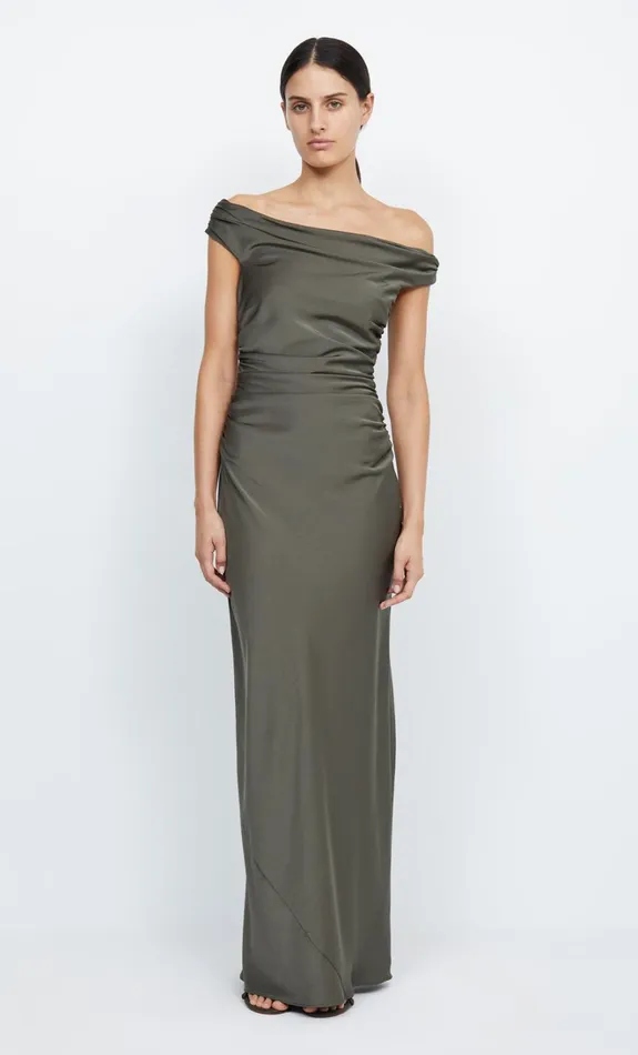 Women ETERNITY OFF SHOULDER MAXI 8211 DARK WILLOW Bec Bridge Bridesmaid Dresses