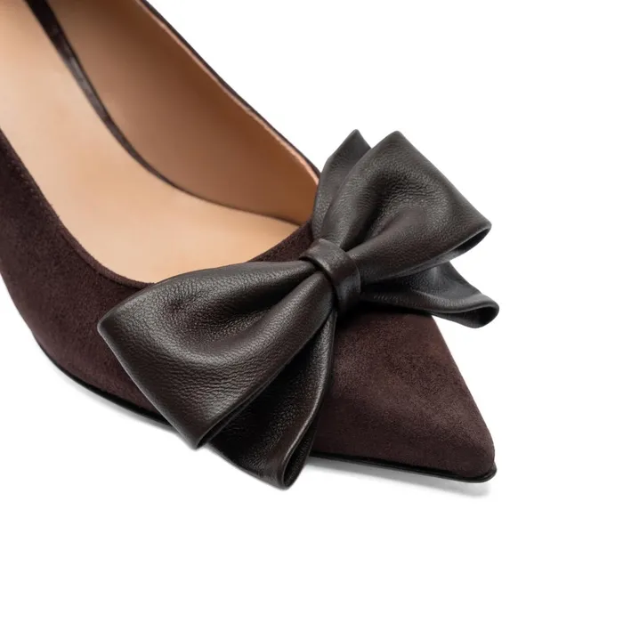 Women Evening Bruno Magli Nadia Pump Brown Suede
