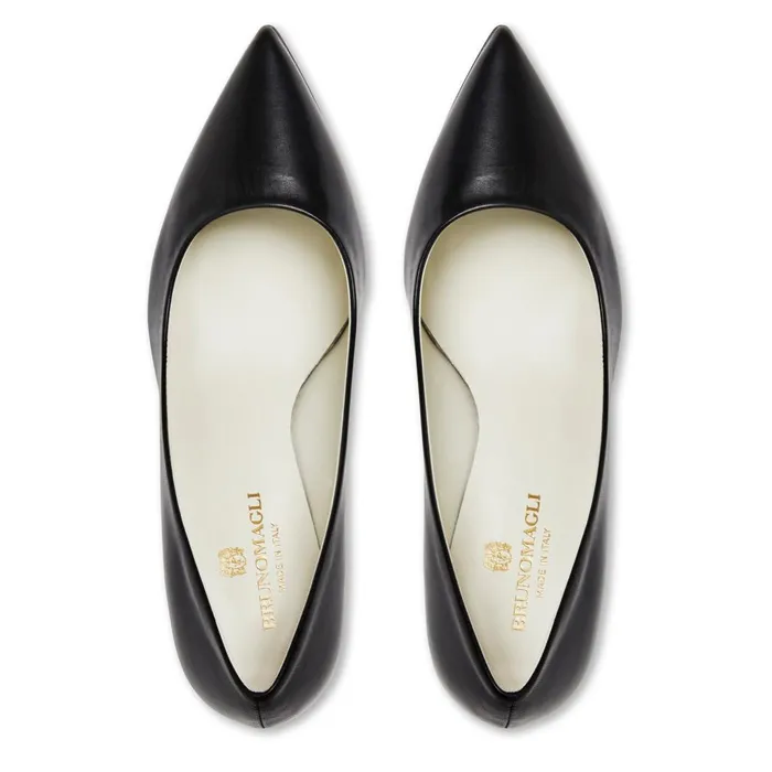 Women Evening Bruno Magli Telma Leather PointedToe Pump 8211 Black