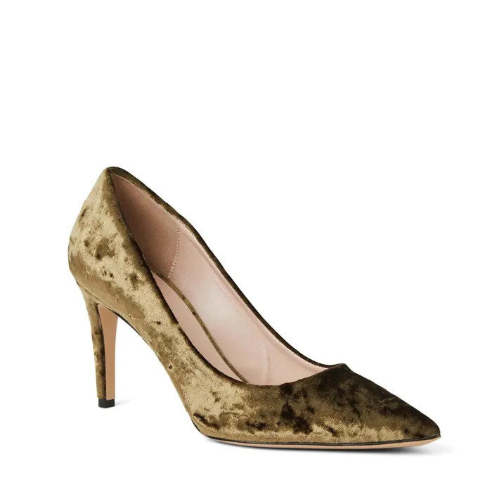 Women Evening Bruno Magli Telma Pointed Toe Pump Olive Velvet