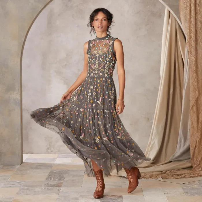 Women Fabled Dreams Dress Light Blue Sundance Catalog Dresses and Jumpsuits