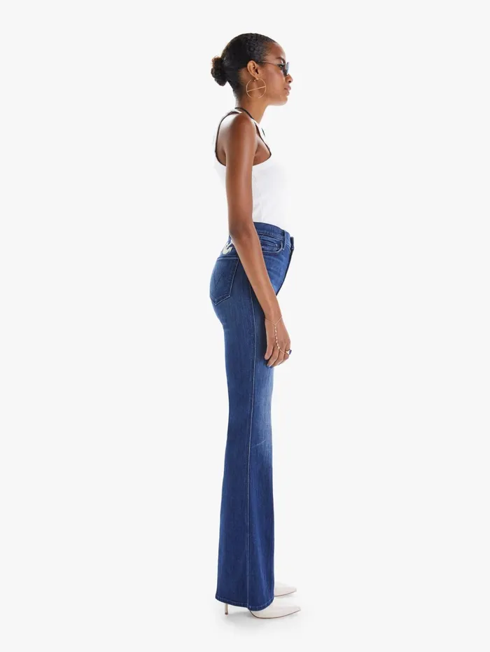 Women Flare Mother Denim The Mellow Drama Dark Blue
