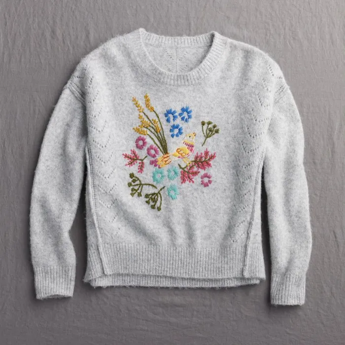 Women Flight Of Fancy Sweater Soft Gray Sundance Catalog Sweaters