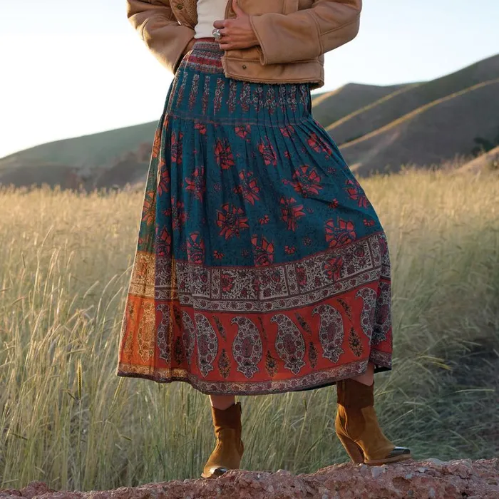 Women Flower Crowns Skirt Petite Teal Sundance Catalog Petite Styles
