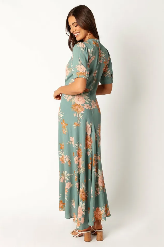 Women Frampton Midi Dress Blue Floral Event Dresses Petal and Pup