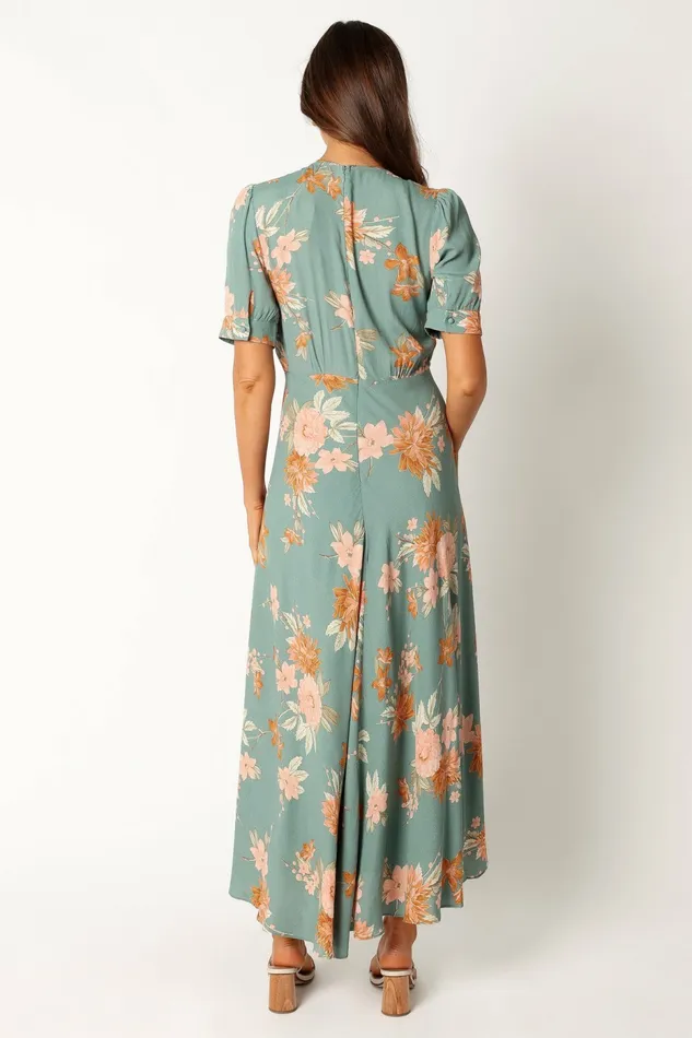 Women Frampton Midi Dress Blue Floral Event Dresses Petal and Pup