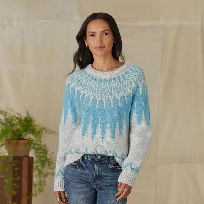 Women Freeski Fairisle Sweater Camelpink Sundance Catalog Sweaters Women Freeski Fairisle Sweater Camelpink Sundance Catalog Sweaters
