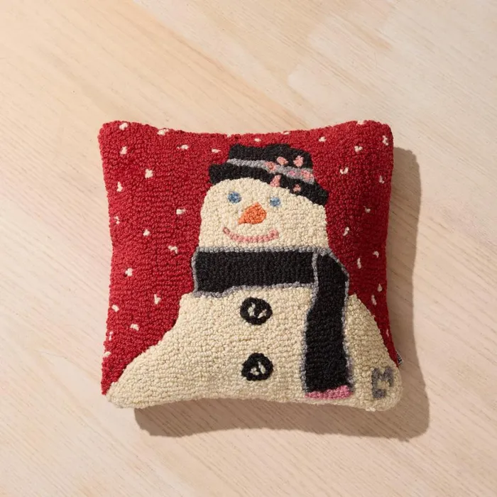 Women Frosty Snowman Pillow Sundance Catalog Seasonal