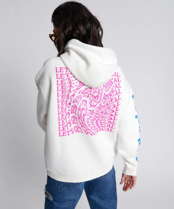 Women GET PHYSICAL OVERSIZED HOODY WHITE One Teaspoon Hoodies And Sweats Women GET PHYSICAL OVERSIZED HOODY WHITE One Teaspoon Hoodies And Sweats