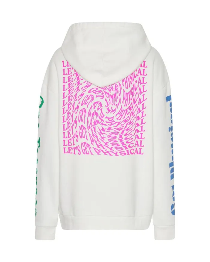 Women GET PHYSICAL OVERSIZED HOODY WHITE One Teaspoon Hoodies And Sweats Women GET PHYSICAL OVERSIZED HOODY WHITE One Teaspoon Hoodies And Sweats