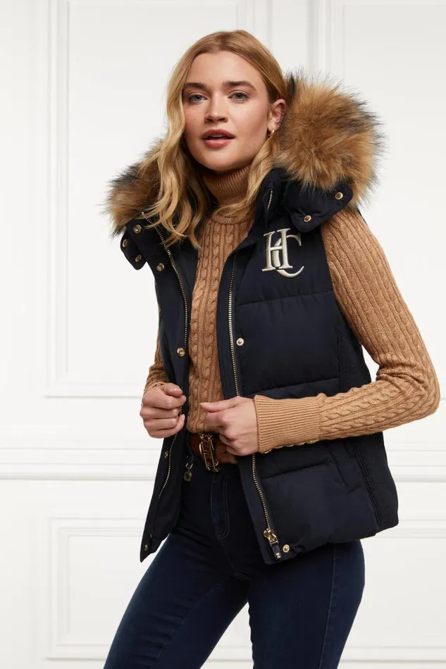 Women Gilets Holland Cooper Team Gilet Ink Navy Women Gilets Holland Cooper Team Gilet Ink Navy