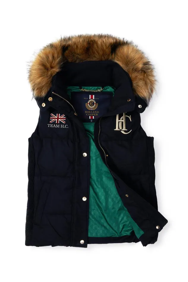 Women Gilets Holland Cooper Team Gilet Ink Navy Women Gilets Holland Cooper Team Gilet Ink Navy