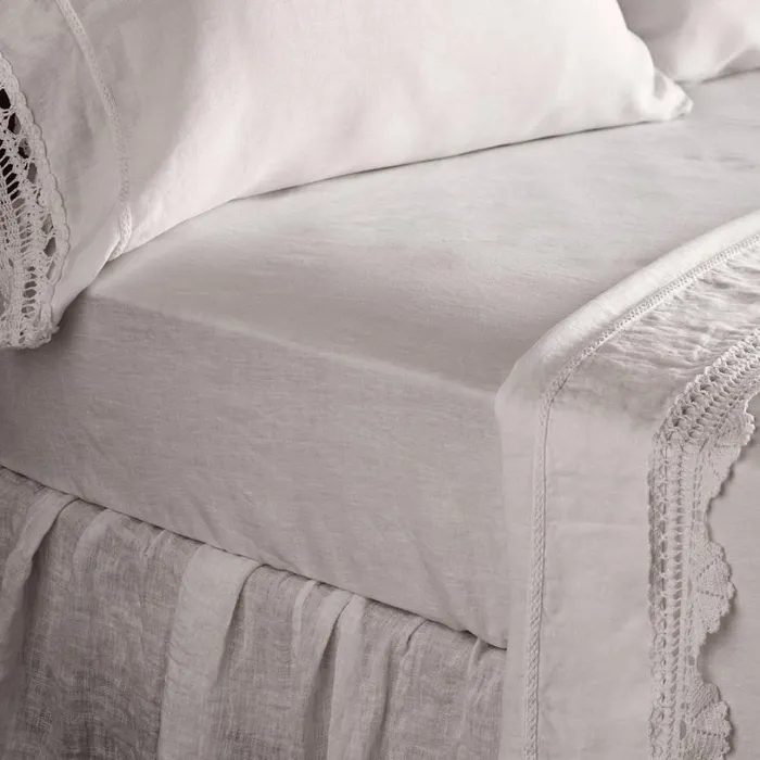 Women Gossamer Linen Fitted Sheet Sea Sundance Catalog Bedding and Bath Women Gossamer Linen Fitted Sheet Sea Sundance Catalog Bedding and Bath