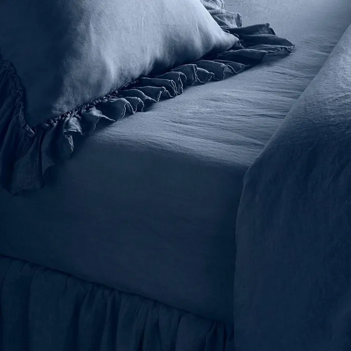 Women Gossamer Linen Fitted Sheet Sea Sundance Catalog Bedding and Bath Women Gossamer Linen Fitted Sheet Sea Sundance Catalog Bedding and Bath