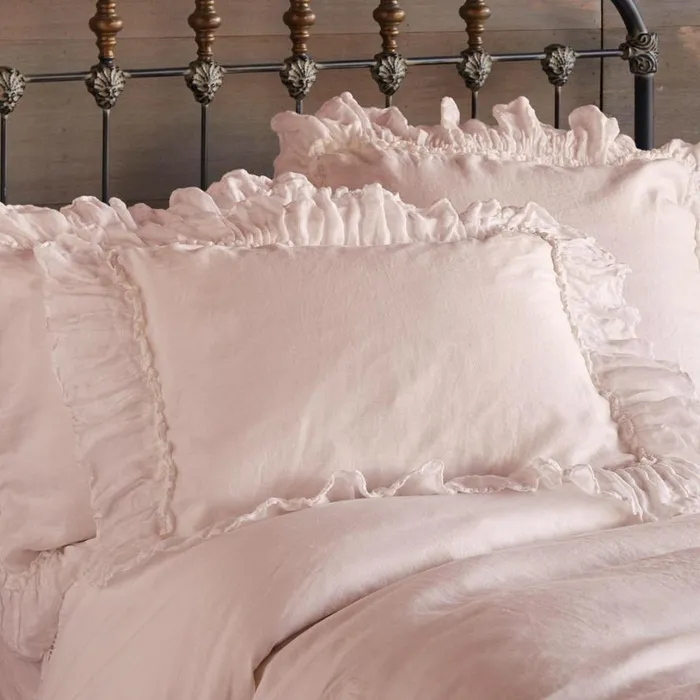 Women Gossamer Linen Ruffle Sham Cenote Sundance Catalog Bedding and Bath Women Gossamer Linen Ruffle Sham Cenote Sundance Catalog Bedding and Bath