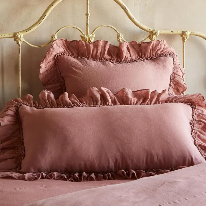 Women Gossamer Linen Ruffle Sham Cenote Sundance Catalog Bedding and Bath Women Gossamer Linen Ruffle Sham Cenote Sundance Catalog Bedding and Bath