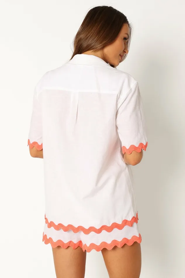 Women Harry Shirt WhiteMelon Blouses and Shirts Petal and Pup