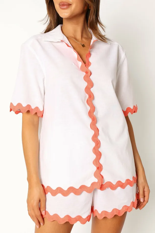 Women Harry Shirt WhiteMelon Blouses and Shirts Petal and Pup