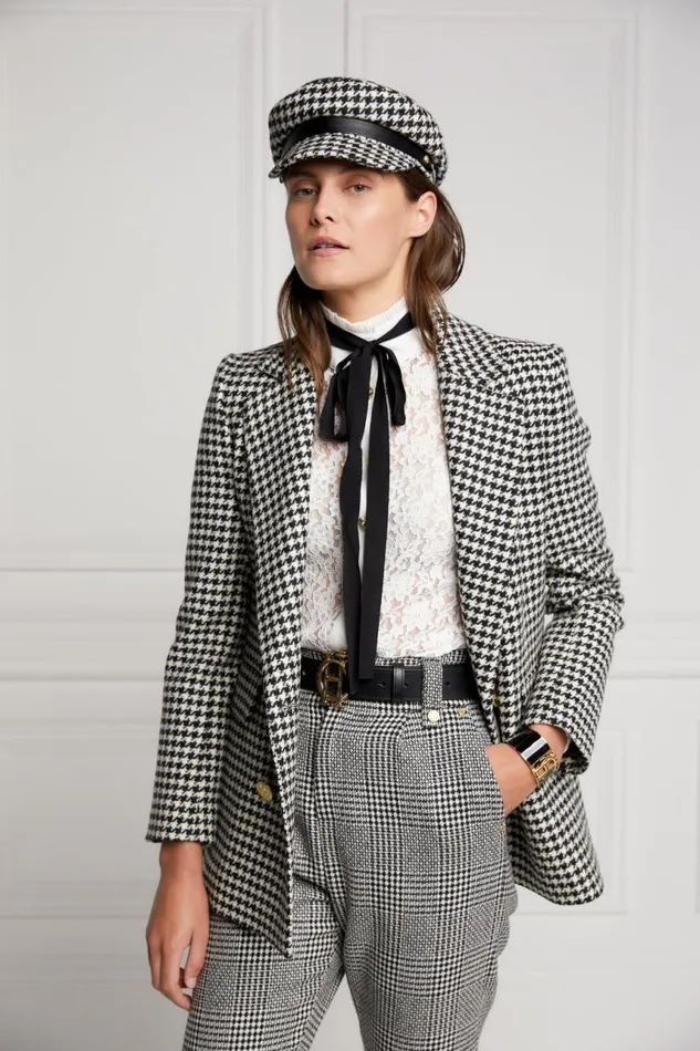 Women Hats and Headbands Holland Cooper Bretton Hat Houndstooth Women Hats and Headbands Holland Cooper Bretton Hat Houndstooth