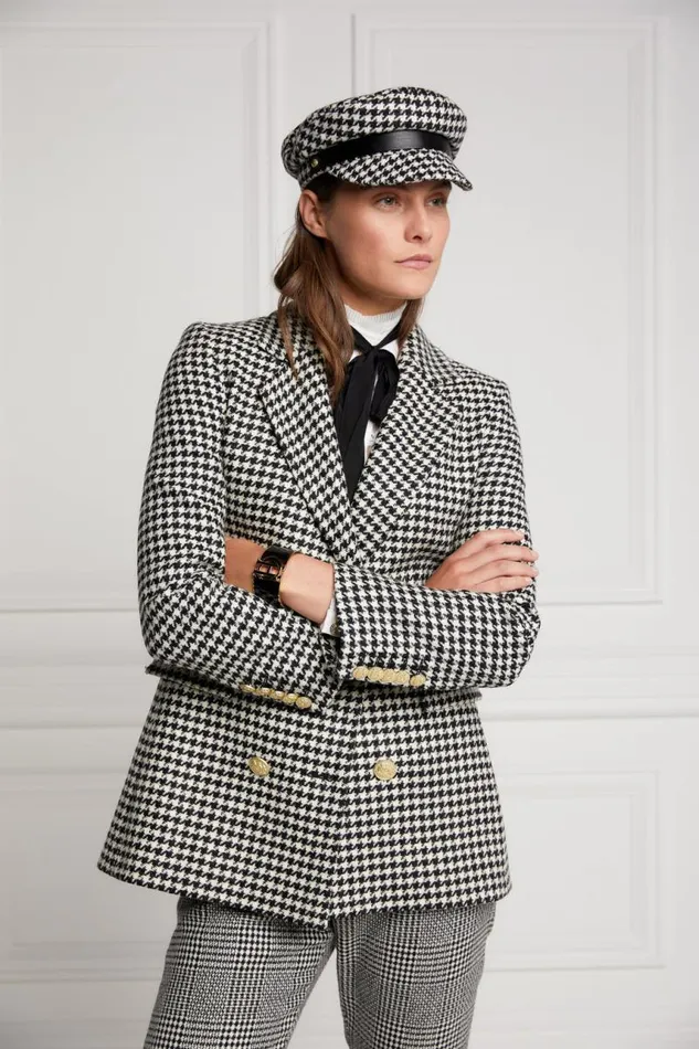 Women Hats and Headbands Holland Cooper Bretton Hat Houndstooth Women Hats and Headbands Holland Cooper Bretton Hat Houndstooth