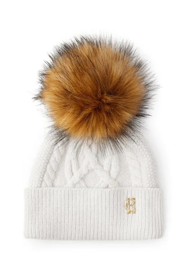 Women Hats and Headbands Holland Cooper Cortina Bobble Hat Oatmeal