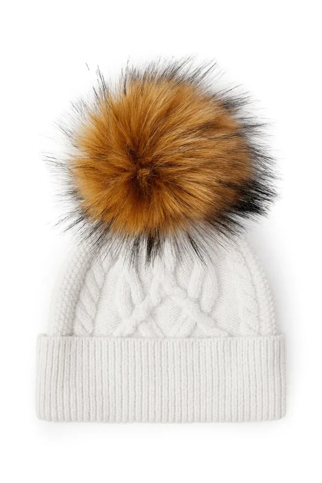 Women Hats and Headbands Holland Cooper Cortina Bobble Hat Oatmeal Women Hats and Headbands Holland Cooper Cortina Bobble Hat Oatmeal