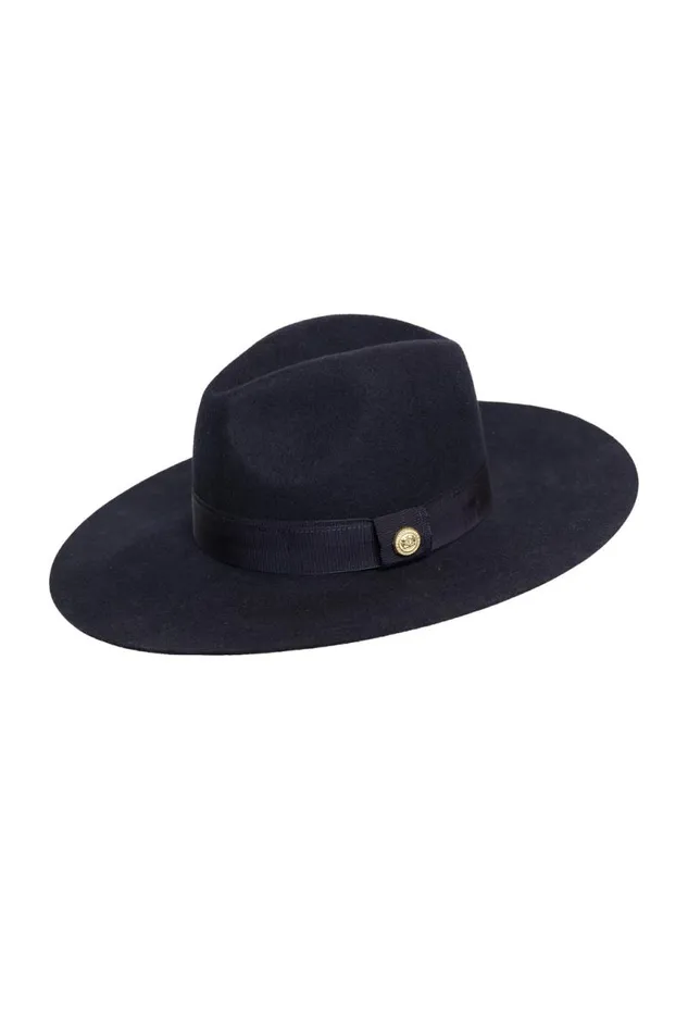 Women Hats and Headbands Holland Cooper The Jessica Wool Hat Navy