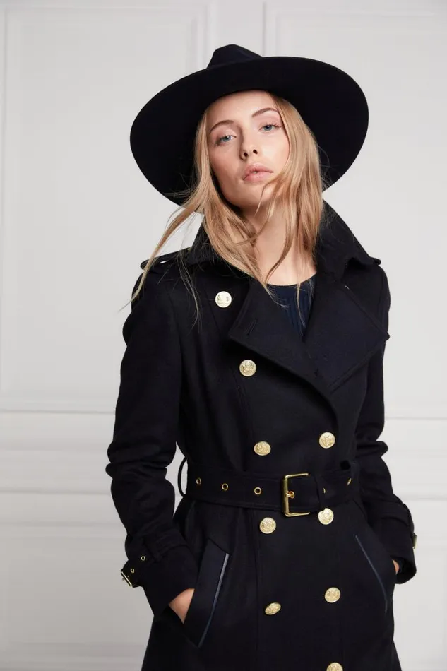 Women Hats and Headbands Holland Cooper The Jessica Wool Hat Navy Women Hats and Headbands Holland Cooper The Jessica Wool Hat Navy