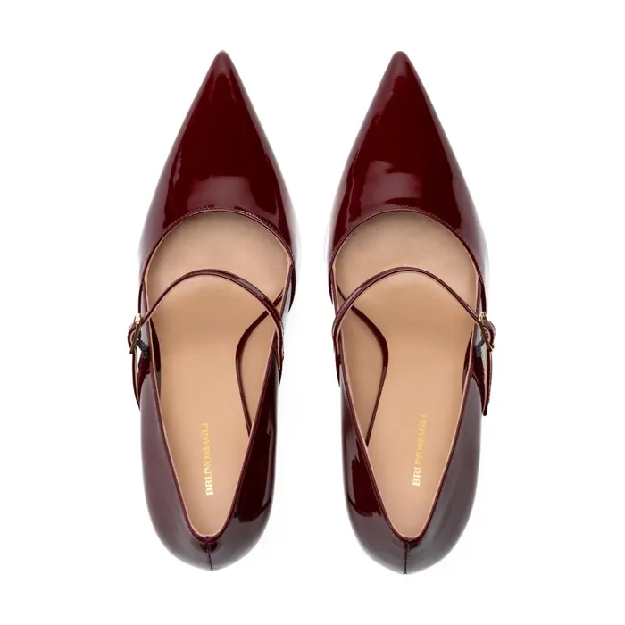 Women Heels Bruno Magli Prima Pump Bordeaux Patent