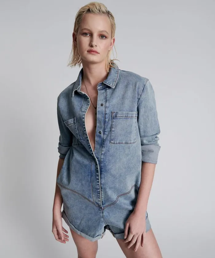 Women HENDRIXE PROPHECY JUMPSUIT BLUE One Teaspoon Denim Jumpsuits