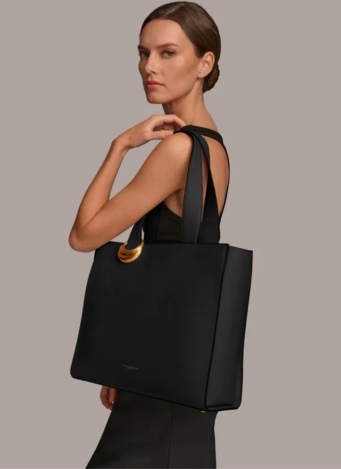 Women HEWLETT TOTE Blackgold Donna Karan New York Totes