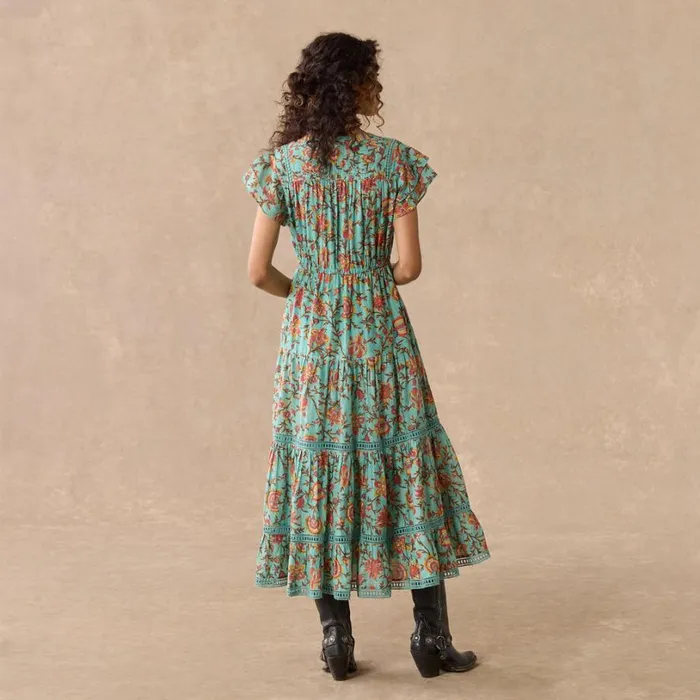 Women High Vines Dress Turquoise Sundance Catalog Dresses and Jumpsuits
