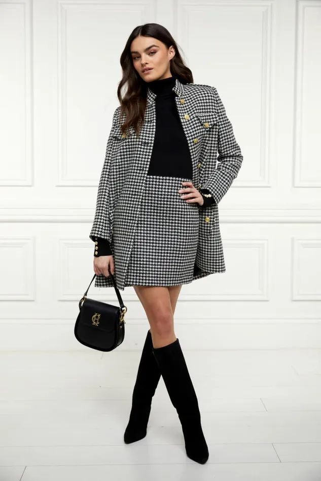 Women In Stock Tailoring Holland Cooper Chelsea Skirt Houndstooth Women In Stock Tailoring Holland Cooper Chelsea Skirt Houndstooth