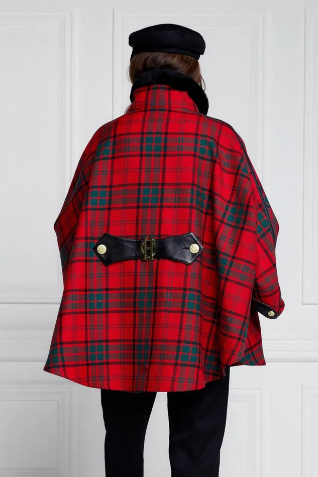 Women In Stock Tailoring Holland Cooper Chiltern Cape Red Tartan