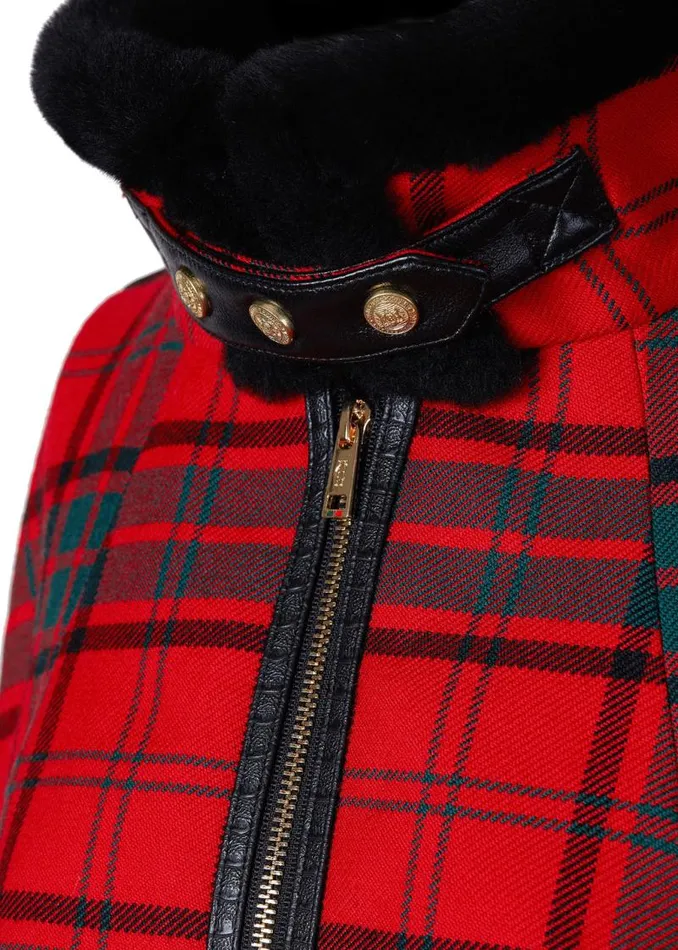 Women In Stock Tailoring Holland Cooper Chiltern Cape Red Tartan