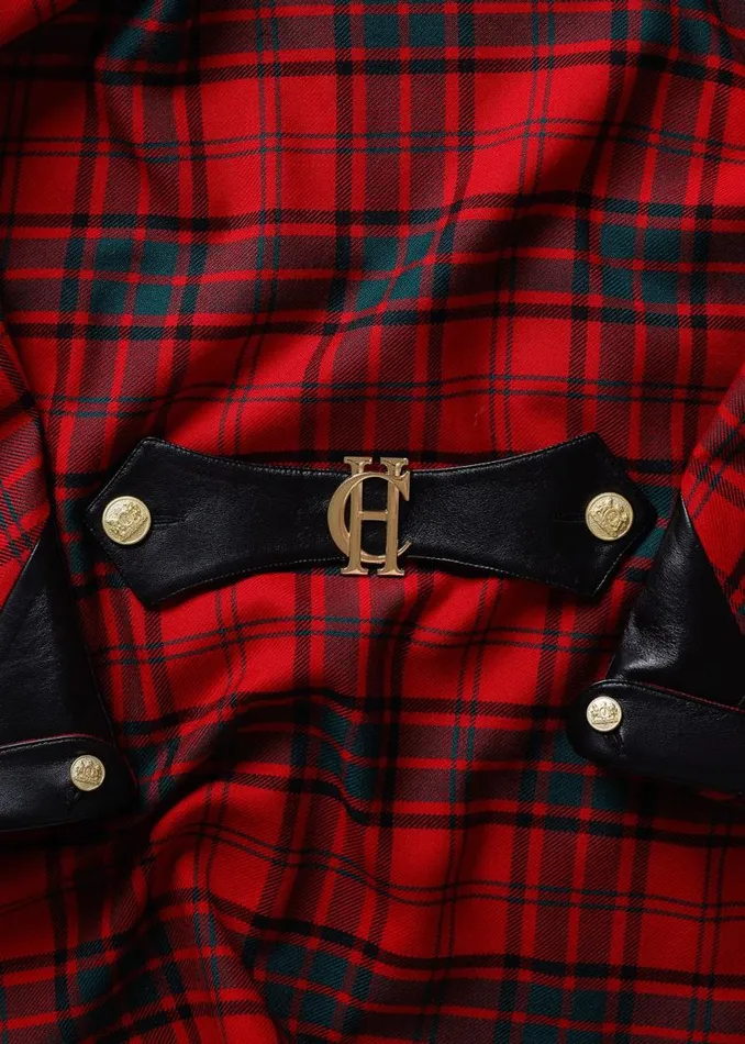 Women In Stock Tailoring Holland Cooper Chiltern Cape Red Tartan