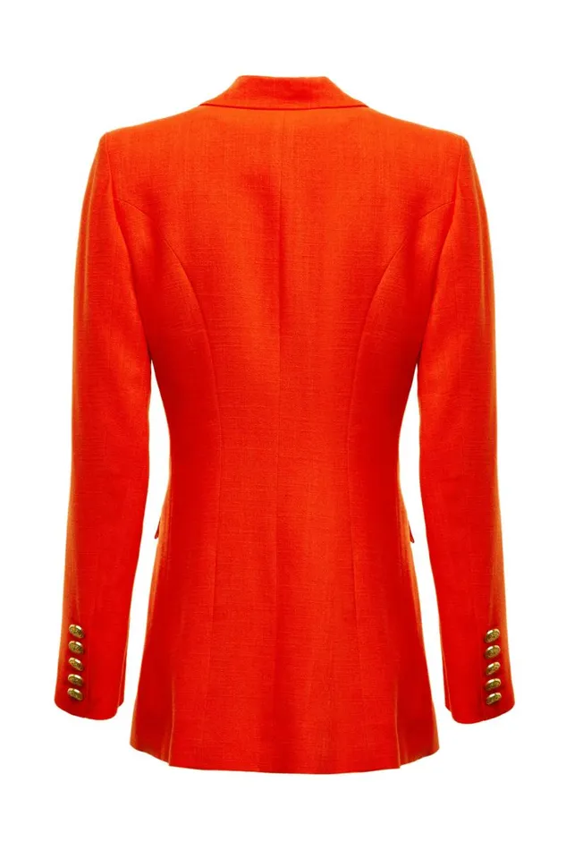 Women In Stock Tailoring Holland Cooper Double Breasted Blazer Neroli Linen